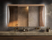 Specchio da parete moderno per bagno con luci a batteria L135