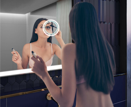 Rettangolare specchio bagno con luce LED - Slimline L47 #4