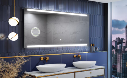 Rettangolare specchio bagno con luce LED - Slimline L47