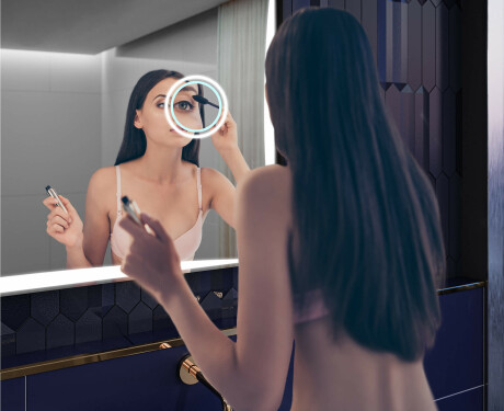 Rettangolare specchio bagno con luce LED - Slimline L77 #4