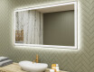 Specchio bagno retroilluminato LED 120x70cm su šaltu LED apšvietimu 7000K, šiltu apšvietimu 3000K arba neutraliu apšvietimu 4500K