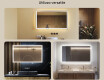 Specchio bagno retroilluminato LED 120x70cm su šaltu LED apšvietimu 7000K, šiltu apšvietimu 3000K arba neutraliu apšvietimu 4500K #2