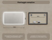 Specchio bagno retroilluminato LED 120x70cm su šaltu LED apšvietimu 7000K, šiltu apšvietimu 3000K arba neutraliu apšvietimu 4500K #7