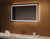 Specchio bagno retroilluminato LED 120x70cm su šaltu LED apšvietimu 7000K, šiltu apšvietimu 3000K arba neutraliu apšvietimu 4500K