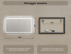 Specchio bagno retroilluminato LED 120x70cm su šaltu LED apšvietimu 7000K, šiltu apšvietimu 3000K arba neutraliu apšvietimu 4500K #7