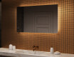 Specchio bagno retroilluminato LED 120x70cm su šaltu LED apšvietimu 7000K, šiltu apšvietimu 3000K arba neutraliu apšvietimu 4500K
