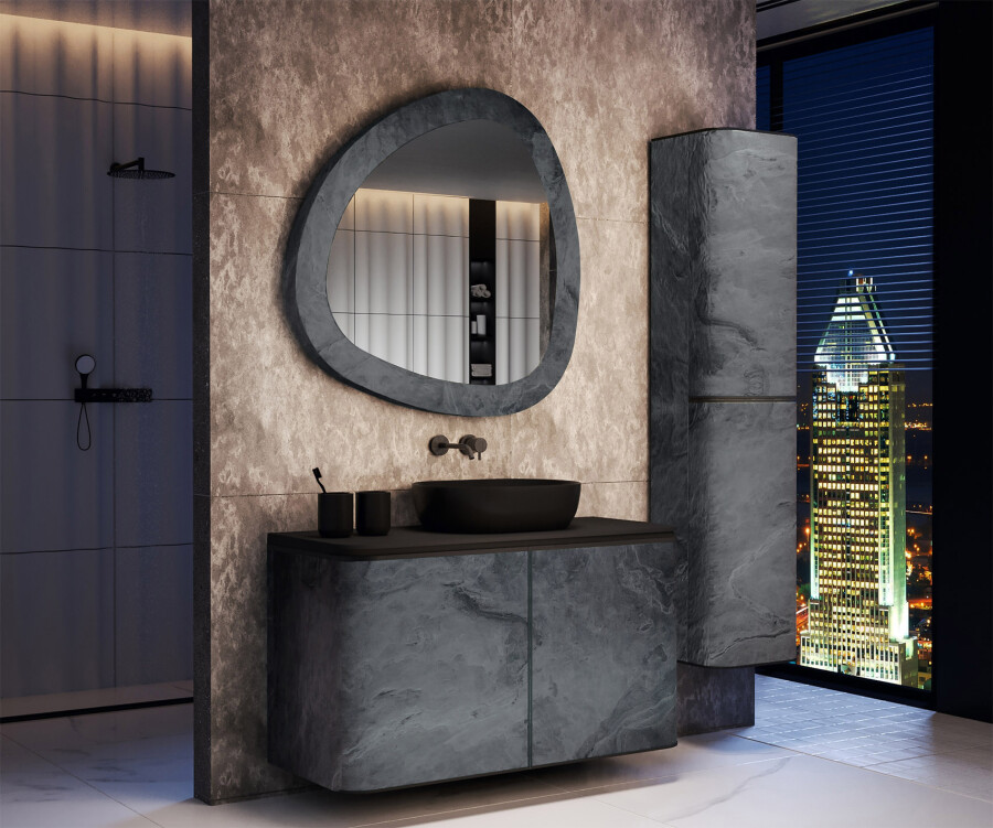 Specchio con cornice da parete irregolare Satellite nero 30 x 32 cm 0 cmINSPIRE | Leroy Merlin