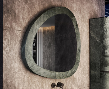 Specchio irregolare con cornice in pietra naturale L296 #4