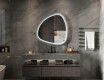 Specchio LED irregolare con cornice in MDF laccato lucido L308 #2