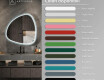 Specchio LED irregolare con cornice in MDF laccato lucido L308 #3