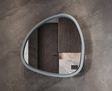 Specchio LED irregolare con cornice in MDF laccato lucido L308 #7