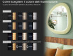 Specchio LED dalla linea irregolare con cornice in MDF laccato L308 #5