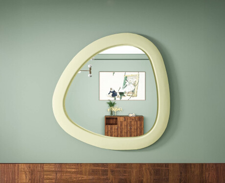 Specchio LED dalla linea irregolare con cornice in MDF laccato L308 #7