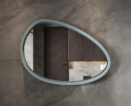 Specchio LED asimmetrico con cornice in MDF laccato L310 #4