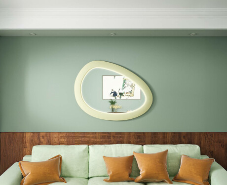 Specchio LED asimmetrico con cornice in MDF L310 #2