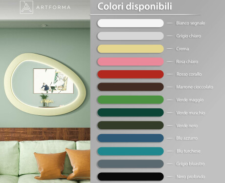 Specchio LED asimmetrico con cornice in MDF L310 #3