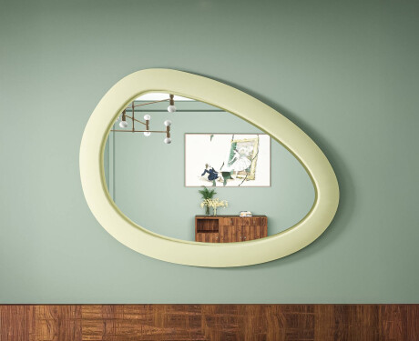 Specchio LED asimmetrico con cornice in MDF L310 #7
