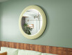 Specchio LED con MDF in una cornice rotonda laccata L306