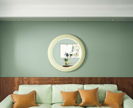 Specchio LED con MDF in una cornice rotonda laccata L306 #2