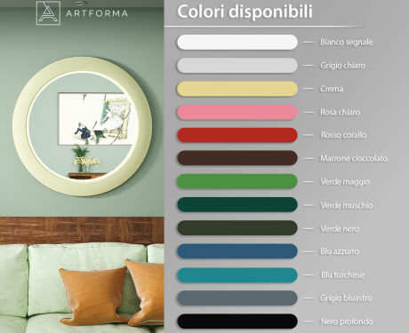 Specchio LED con MDF in una cornice rotonda laccata L306 #3