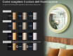 Specchio LED con MDF in una cornice rotonda laccata L306 #5