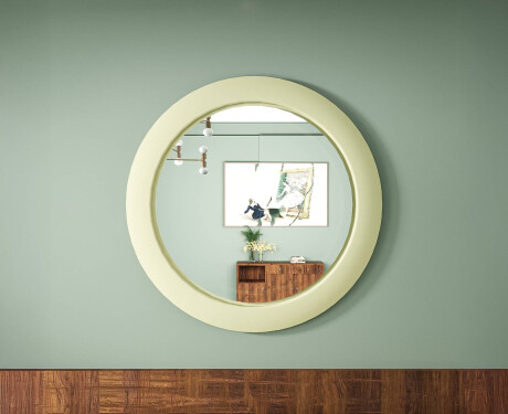 Specchio LED con MDF in una cornice rotonda laccata L306 #8