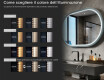 Specchio LED a forma di stadio con cornice in MDF laccato L307 #5