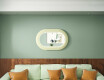 Specchio LED moderno a forma di stadio con cornice in MDF L307 #2