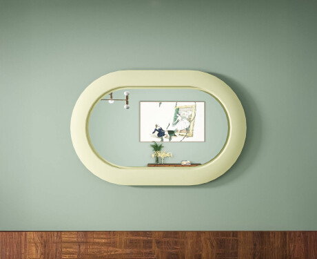 Specchio LED moderno a forma di stadio con cornice in MDF L307 #7
