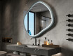 Specchio LED romboidale con cornice in MDF laccato L309
