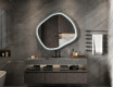Specchio LED romboidale con cornice in MDF laccato L309 #2