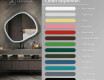 Specchio LED romboidale con cornice in MDF laccato L309 #3