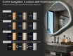 Specchio LED romboidale con cornice in MDF laccato L309 #5
