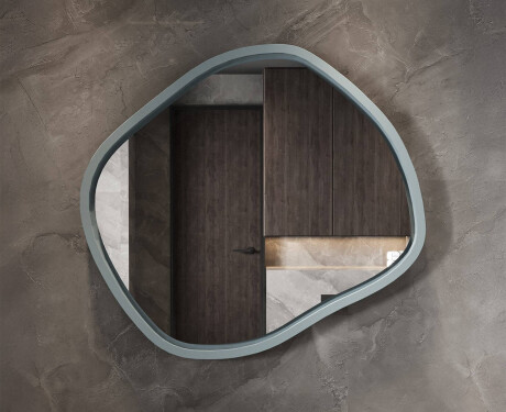 Specchio LED romboidale con cornice in MDF laccato L309 #7