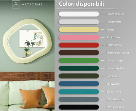 Specchio LED di design in MDF con forma geometrica L309 #3