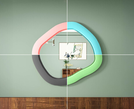 Specchio LED di design in MDF con forma geometrica L309 #6