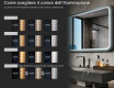 Specchio LED arrotondato con cornice in MDF laccato L305 #5