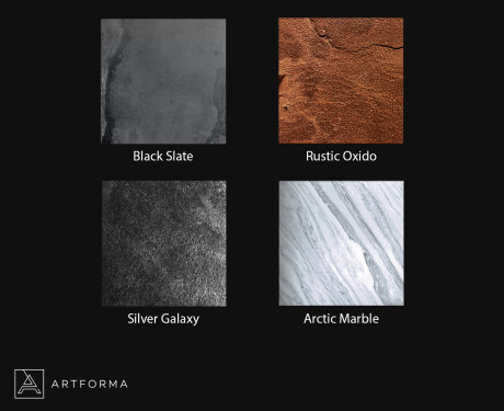Specchio asimmetrico con texture in pietra L298 #2