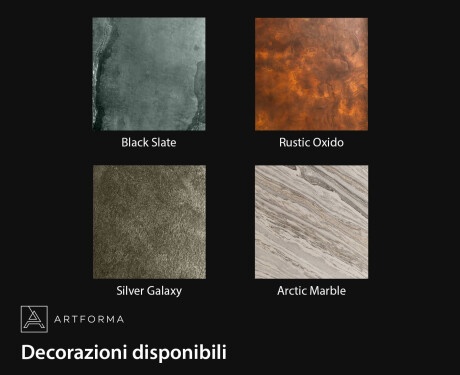 Specchio asimmetrico con texture in pietra L298 #2
