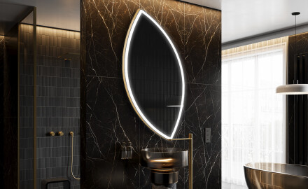 Specchio da bagno LED di forma irregolare L222
