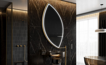 Specchio da bagno LED di forma irregolare L223