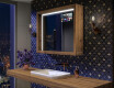 Specchio cornice legno con luci per bagno - WoodenFrame