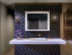 Specchio cornice legno con luci per bagno - WoodenFrame #9