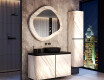 Specchio da bagno su misura con cornice in pietra L297