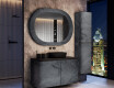 Specchio da bagno con laminato effetto pietra L295