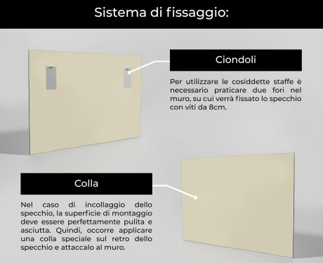 Specchio ovali verticale da parete L207 #3