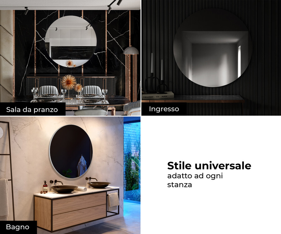 OLYCRAFT 6 Piatti Specchio Rotondi In Vetro - 20cm Diametro | Vassoi Decorativi Per Centrotavola, Parete O Bagno - Foto 5