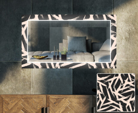 Specchio decorativi con luci LED da soggiorno - Lines