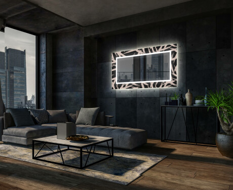 Specchio decorativi con luci LED da soggiorno - Lines #12
