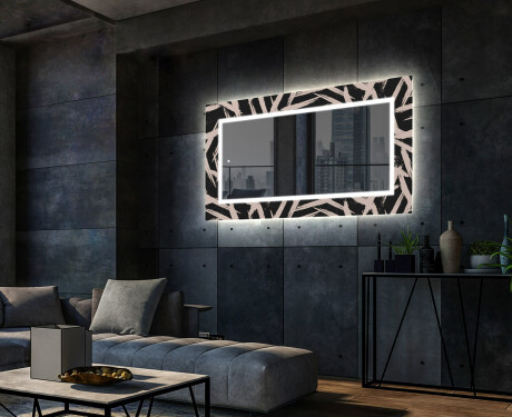 Specchio decorativi con luci LED da soggiorno - Lines #2